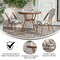 Flash Furniture Lourdes French Bistro 31.5in. Table, White and Gray PE Rattan, Glass Top w/2 Stack Chairs - Natural SDA-AD641012-80-2001-F-WHGY-NAT-GG - alternate 10